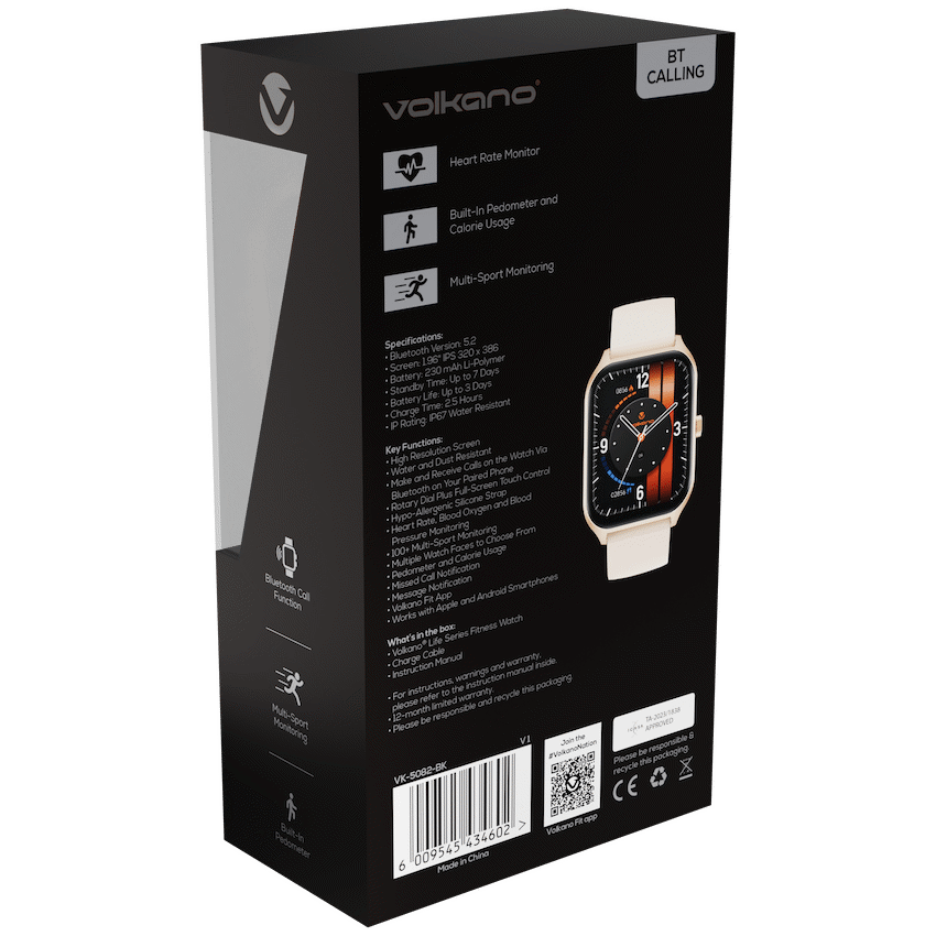 Volkano Life Series Smart Watches - Gold