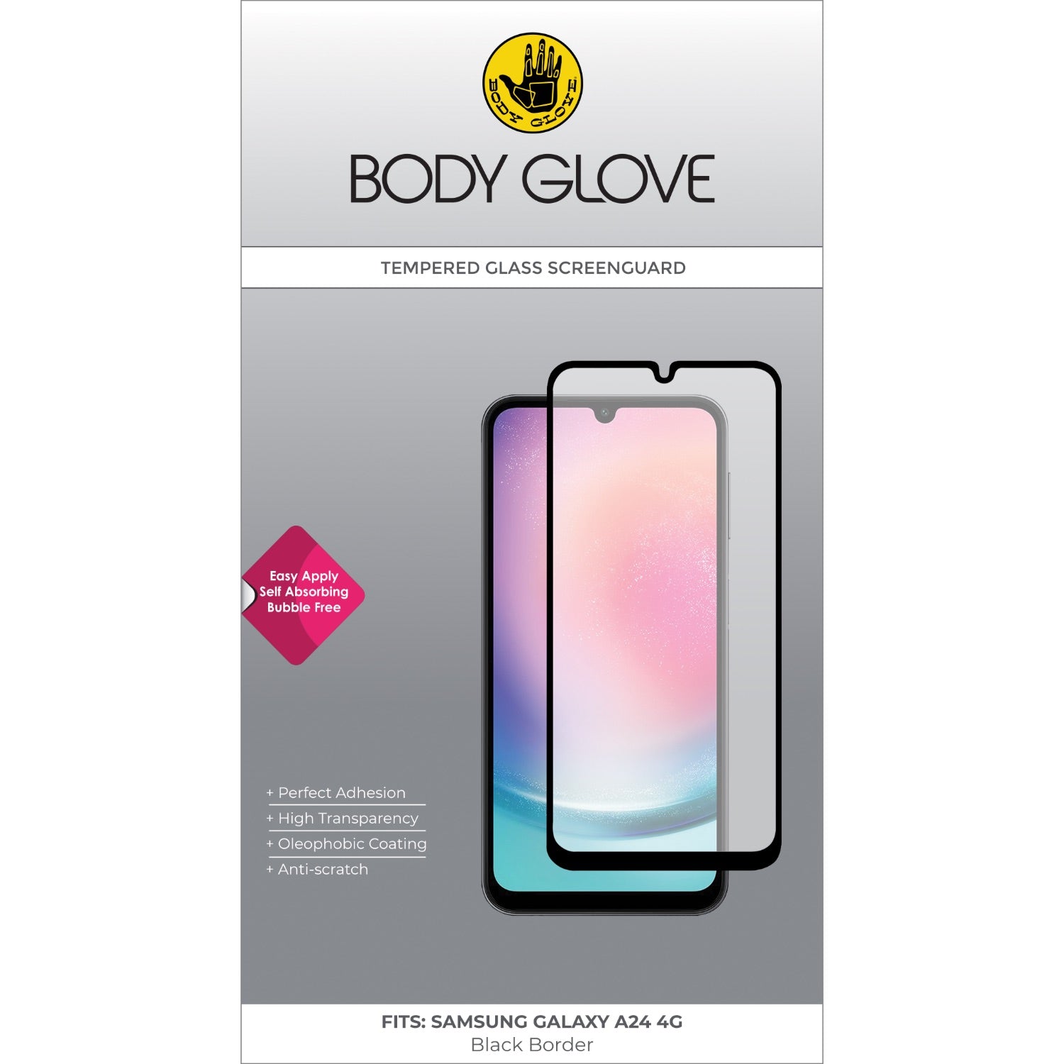 Body Glove Tempered Glass Screen Protector - Samsung Galaxy A24 4G