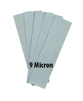 KME Sharpenining Systems Diamond Lapping films and tempered soda lime glass blank 9 micron - 1,800 grit