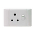 CBI Socket Single 1x16A RSA Switched Horizontal 100x50 White PS673-P