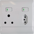 CBI Socket 1x16A RSA 1xV-Slim 100x100 White PS680-P