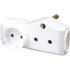 Lesco Adaptor 1x16A RSA + 1xSchuko + 2xEuromate PVC White SK25S097