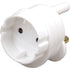 Lesco Adaptor 1xSchuko Back Entry PVC White SK251646