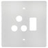 Crabtree Classic Socket Cover Plate 4X4 Single 6547N/6/601