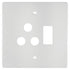 Crabtree Classic Socket Cover Plate 4X4 Single Steel 6547N/101P
