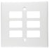 Crabtree Classic Switch Cover Plate 4X4 6Lever Steel White 6579/101