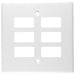 Crabtree Classic Switch Cover Plate 4X4 6Lever Steel White 6579/101