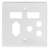 Crabtree Classic Socket Cover Plate Combo 4X4 6529/101P