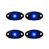 Universal Aluminium 9-LED Rocklights (Blue) – 4 pack