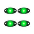 Universal Aluminium 9-LED Rocklights (Green) – 4 pack