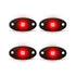 Universal Aluminium 9-LED Rocklights (Red) – 4 pack