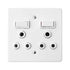 Crabtree Classic Double Switch Socket &amp; Cover 100x100