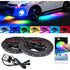 Car Underglow LED Light Kit with Bluetooth 4.0 connectivity and RGB colors