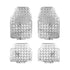 Universal Chrome Metallic Silver Car Mats (set of 4)