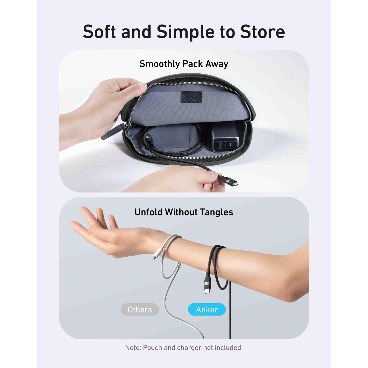 Anker USB C-USB C 1.8 Metre Fast Charging 240W Braided Cable - Black