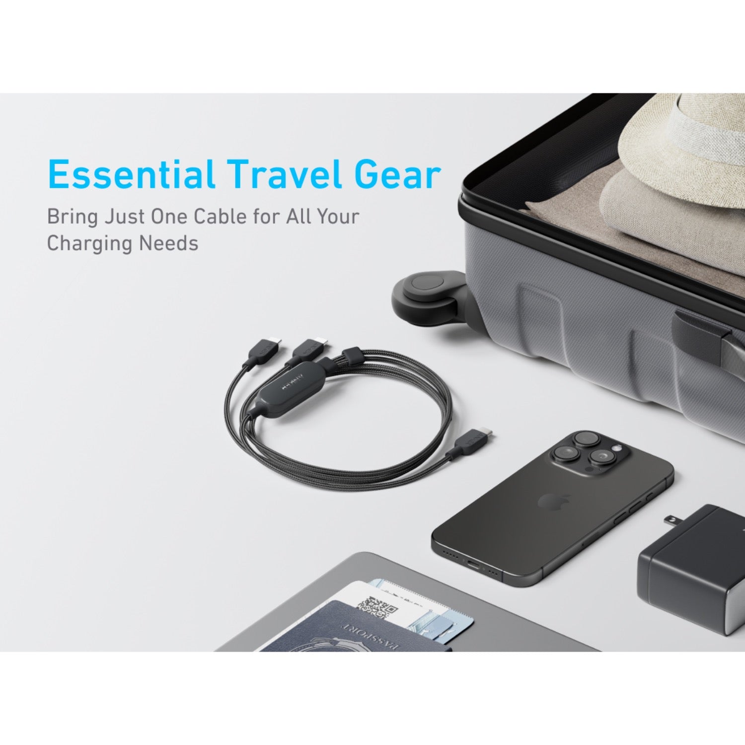 Anker 2-In-1 USB-C To USB-C Cable 140W 1.2M Cable - Black