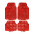 Universal Chrome Metallic Red Car Mats (set of 4)