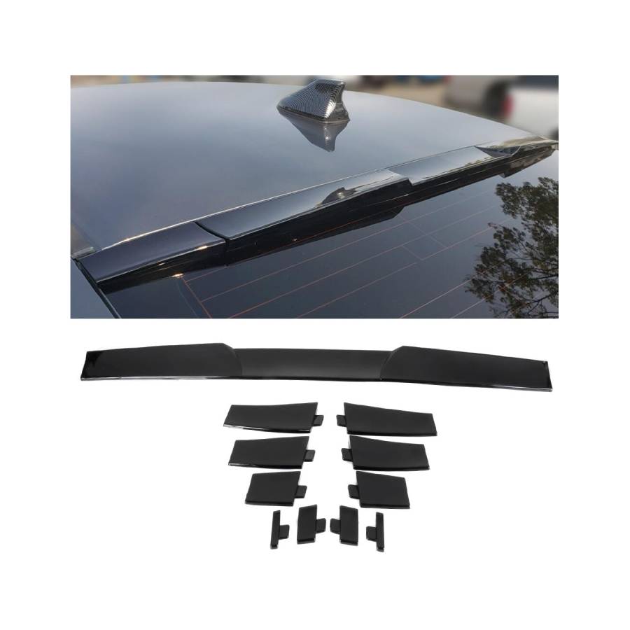 GUNMANSA Gloss Black 11-Piece Plastic Roofspoiler