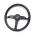 GripForge 350mm Anodized Black 3-Spoke Sport Steering Wheel