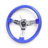 GripForce 340mm Blue & Chrome Sport Steering Wheel