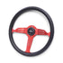 GripForge 350mm Anodized Red 3-Spoke Sport Steering Wheel