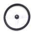 GripForge 350mm Anodized Silver 3-Spoke Sport Steering Wheel