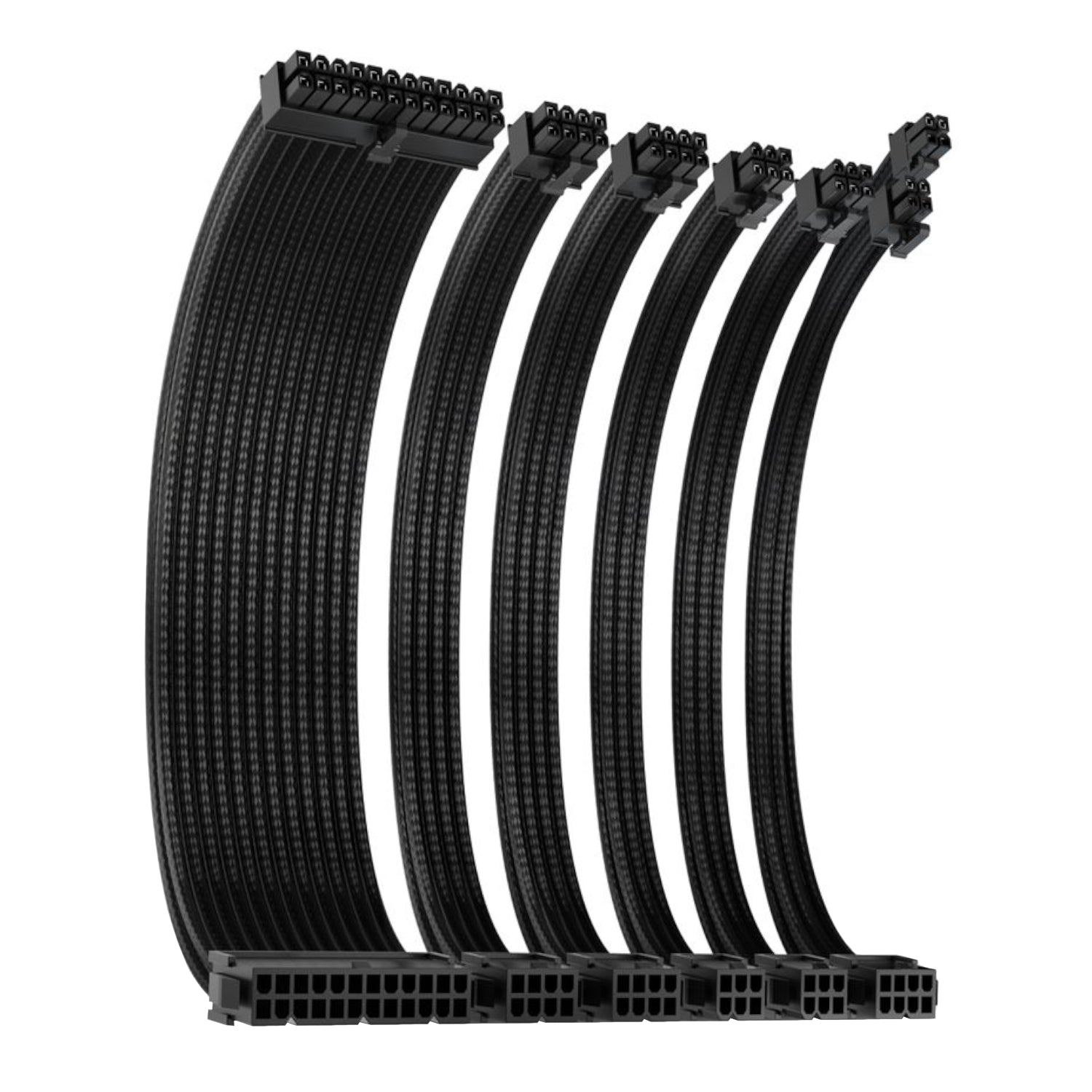 Antec 300mm Sleeved Braided Power Extension Cable Kit - Black 