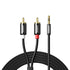 UGREEN AV116 RCA to AUX 3.5mm Audio Cable 1M - Black