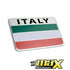 Aluminum Italy Flag Stick On Emblem Badge