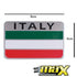 Aluminum Italy Flag Stick On Emblem Badge