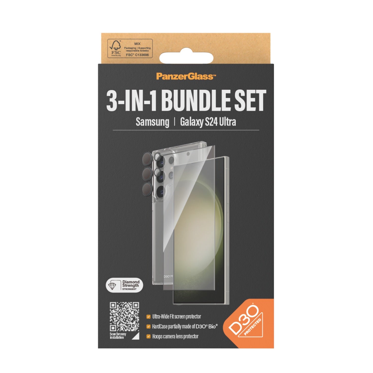 PanzerGlass 3-In-1 Protection Bundle - Samsung Galaxy S24 Ultra