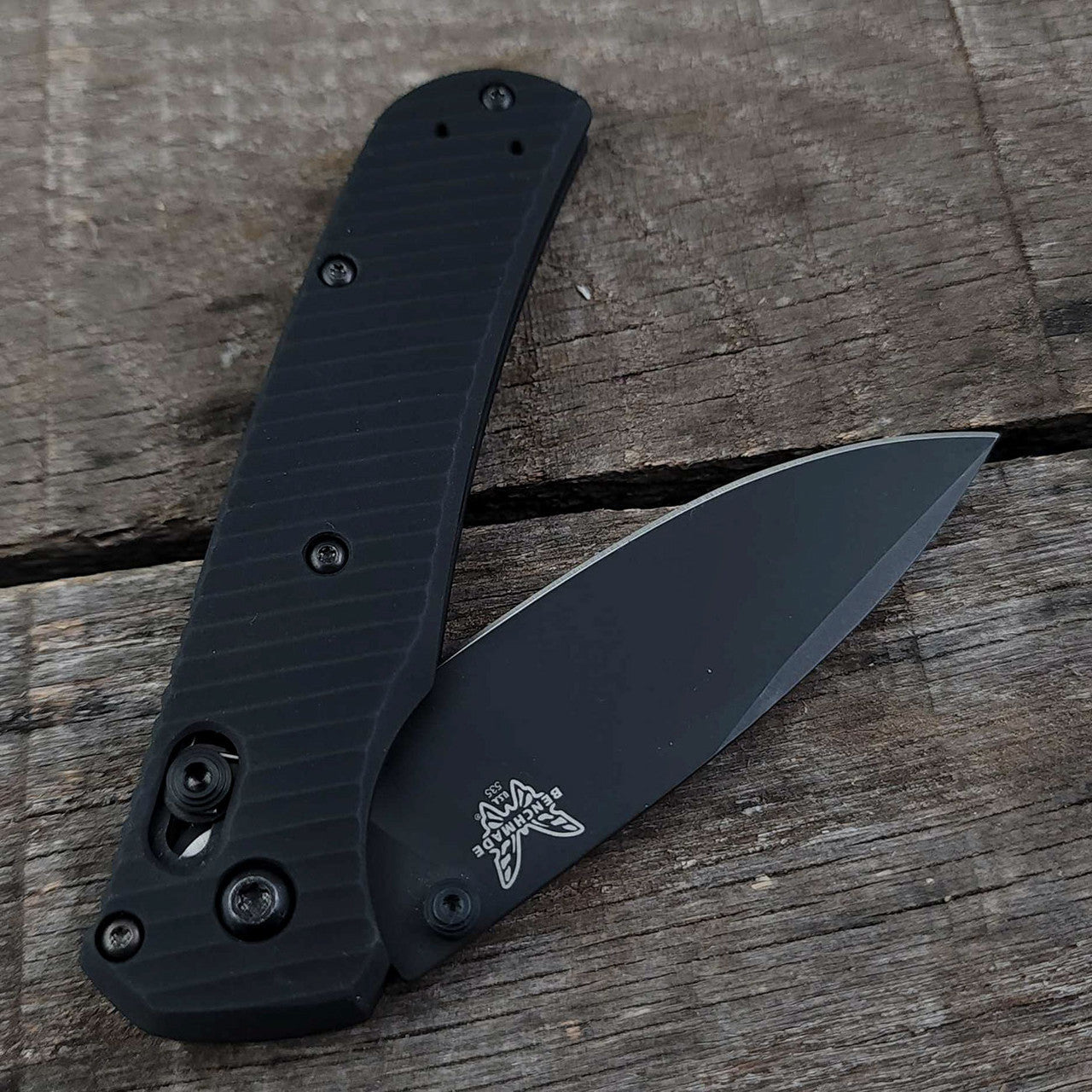 AWT Benchmade Mini Bugout Scales - Archon Series - Contoured - Black Anodized
