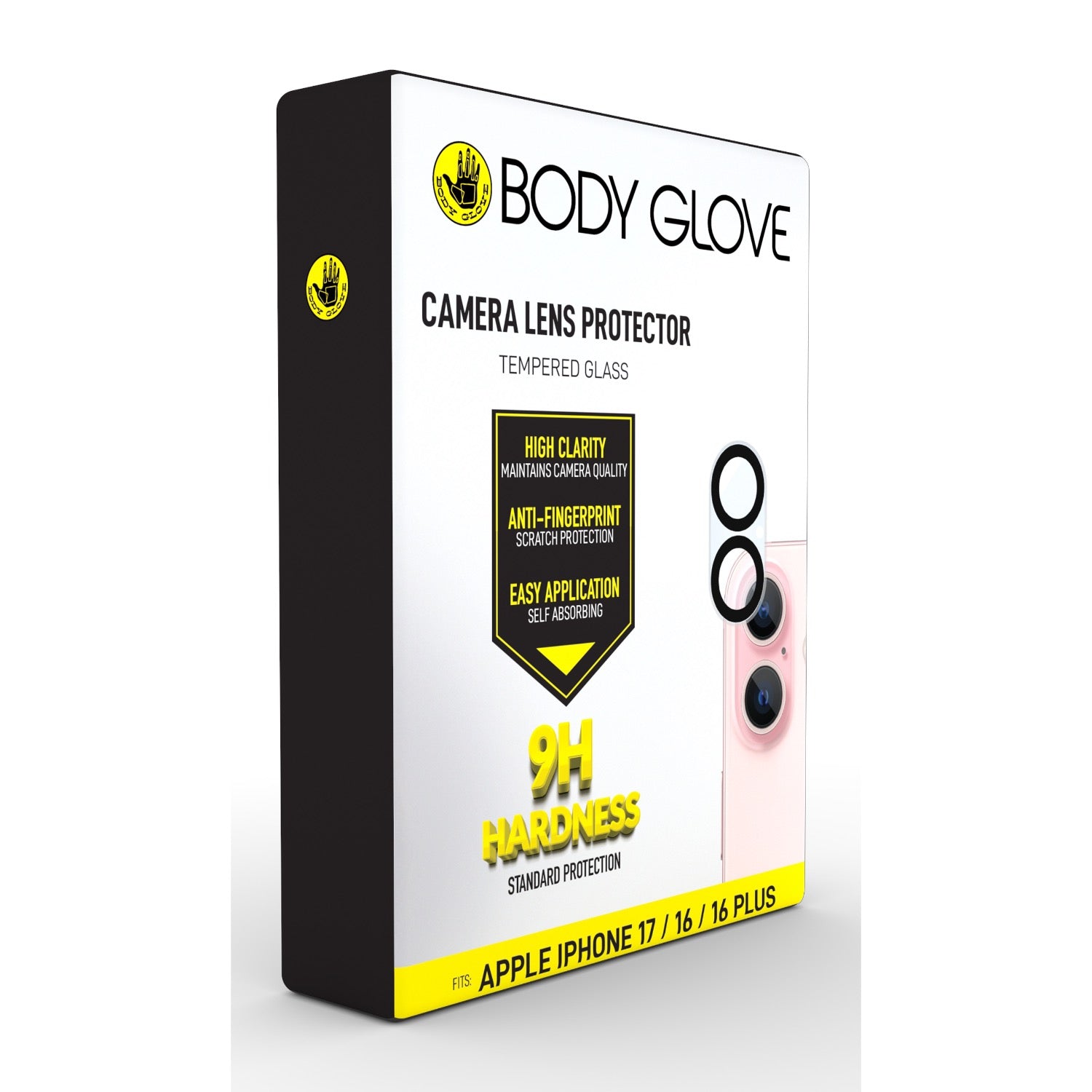 Body Glove Tempered Glass Camera Screen Protector - Apple iPhone 17/16/16 Plus - Black