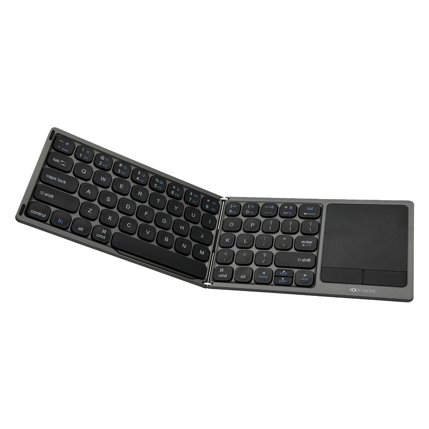 Body Glove Wireless Folding Hinge Keyboard With Touchpad - Black