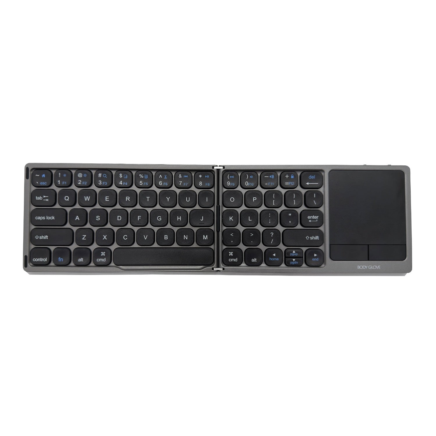 Body Glove Wireless Folding Hinge Keyboard With Touchpad - Black