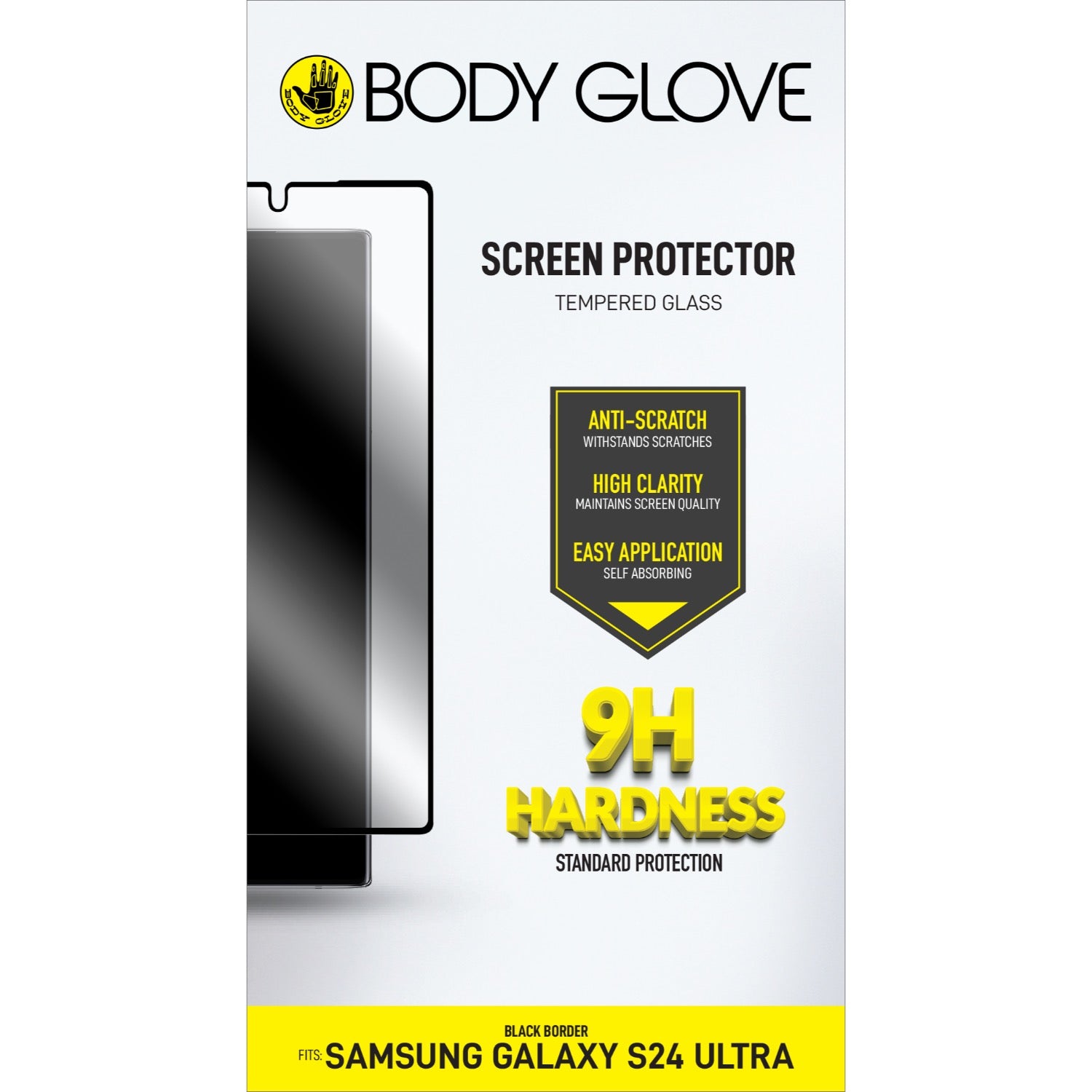 Body Glove Tempered Glass Screen Protector - Samsung Galaxy S24U - Black Border