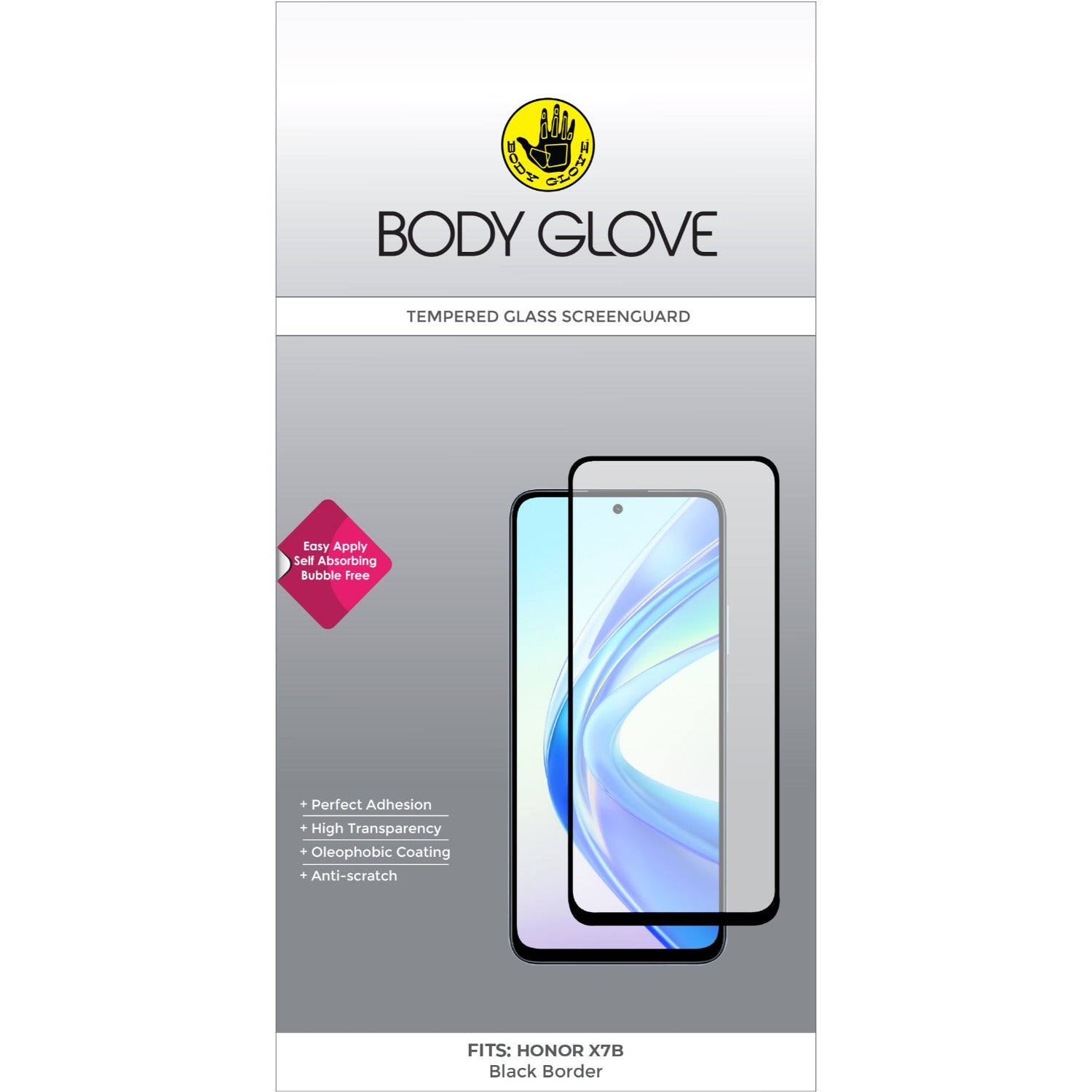 Body Glove Tempered Glass Screen Protector - Honor X7b