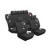 Stingray 11pc Seat Cover Set in Blossom Black & Pink Design