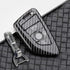 BM 3-Button Carbon Look Key Case Cover With Key Ring