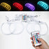 BM E36 Projector Headlights RGB Cotton Angel Eye Rings