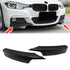 BM F30 3-Series Gloss Black Plastic Front Bumper Splitters