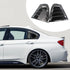 BM F30 3-Series Gloss Black Plastic Side Window Louver