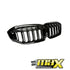 BM G20 3-Series Piano Black Double Slat Kidney Grille