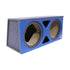 12″ Double Subwoofer Enclosure with Vinyl Face & Triangle Port (blue)