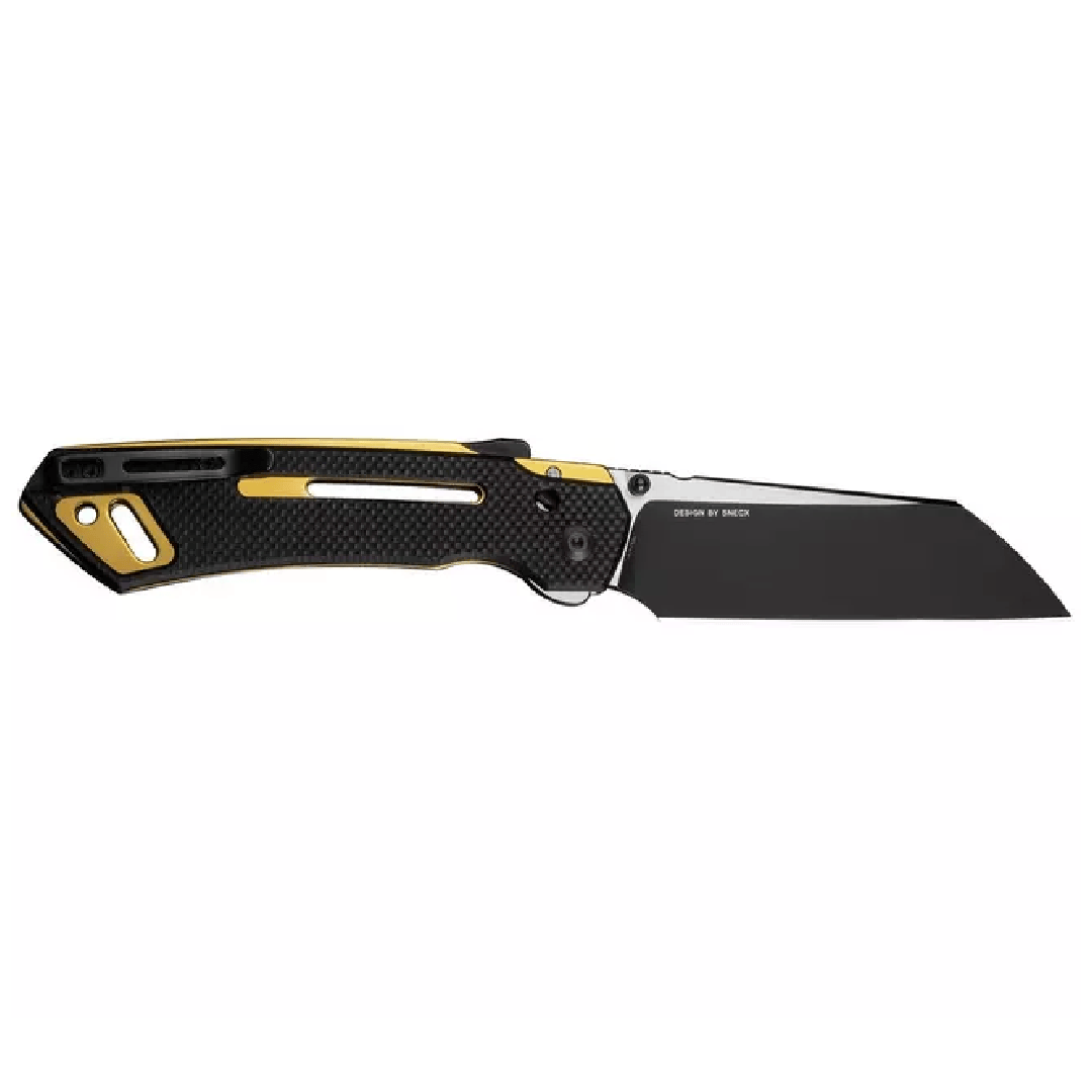CIVIVI CIVIVI Buster FG Black Coarse Thumb Stud & Superlock Knife G10 Handle (4.2" Nitro-V Blade) C24052-1
