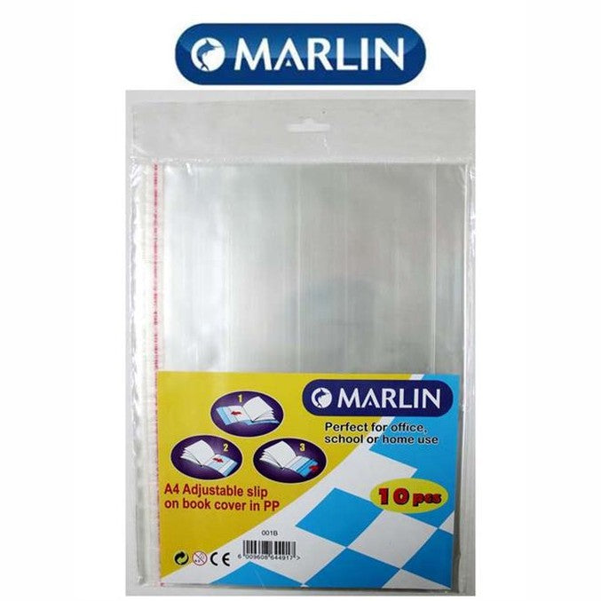 Marlin A4 Slipon Plastic Book Covers 50 micron