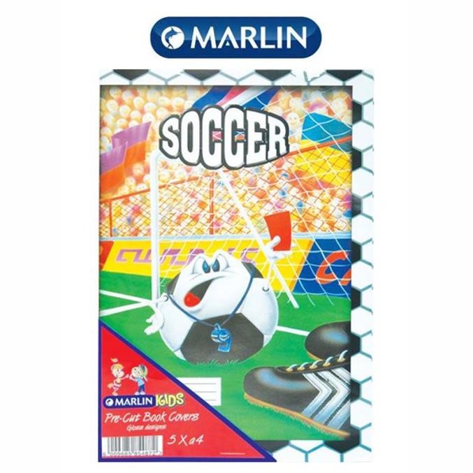 Marlin Kids A4 Precut Book Covers Fancy Designs Sports