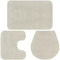 Casey Bathroom Cream 3 Piece Mat Set