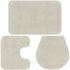Casey Bathroom Cream 3 Piece Mat Set
