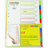 Uni File A4 10 Index Tabs File Dividers